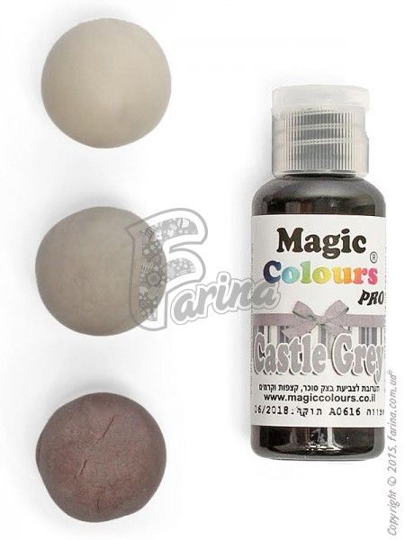Краситель гелевый пищевой Magic Colours Pro 32гр - Серый (Castle Grey)< фото цена